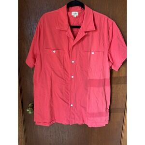 J.Crew Camp Shirt Mens XL Short Sleeve Button Up (A583)